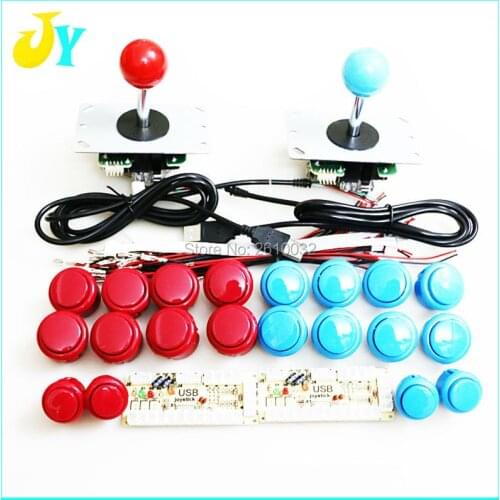 DIY JAMMA MAME Zero Delay Arcade DIY Kit PC USB Encoder Sanwa type Joystick arcade Push Buttons USB cable 2.8mm wire