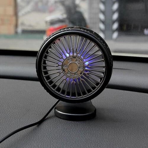 Mini USB Desktop Fan Personal Portable Cooling Fan Car Air Vent Dashboard Colorful LED Aromatherapy 3 Wind Speed Cooling Air Fan