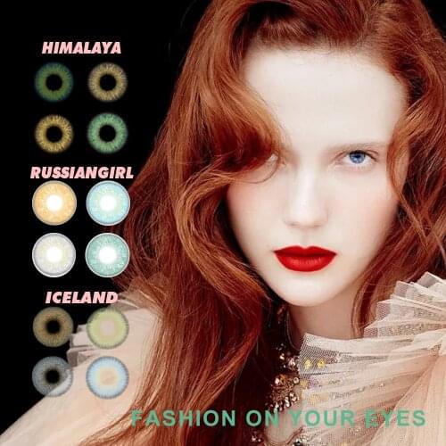 New Arrive Fashion Contact Lenses RussianGirl Hotsale 4 Colors Contact Lens Iceland Himalaya Seriess Color Contact Lens