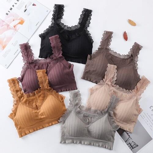 New Push Up Cotton Sport Sexy Bra Sports Female Intimates Soft Underwear Women Sexy Lingerie Laces Bra Top For Women