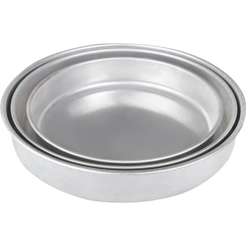 New Round Pizza Plate Pizza Pan Deep Dish Aluminum Non-Stick Mold Baking Tool Baking Mould Pan Pattern, 3PCS