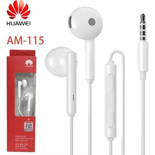 Original Huawei Earphone HUAWEI AM115 Headset Mic 3.5mm for HUAWEI P7 P8 P9 Lite P10 Plus Honor 5X 6X Mate 7 8 9 smartphone