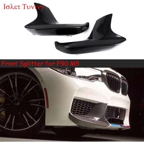 Carbon Fiber Front Splitter for BMW 5 Series M5 F90 Apron Flaps Bumper Splitter 2018 2019 2020