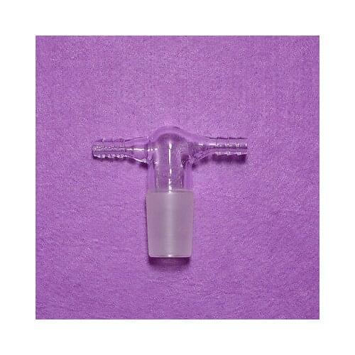 24/29,Glass Adapter,Dual Connecting Tee,Double Hose Inlet,Borosilicate Glass3.3