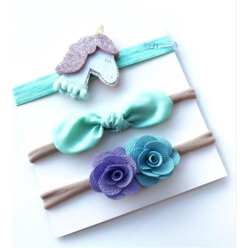 3PCS/Lot Cute Toddler Kids Girls Baby Headband Bow Floral Hair Band Accessories Headwear Elastic Gift for 0-5Y Children Girls