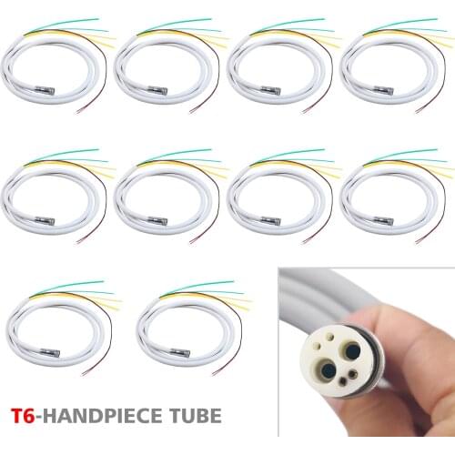 1-10Pcs Dental 6 Hole Connector Silicone Tubing Tube Hose for 6-Hole High Speed Handpiece Connector T6