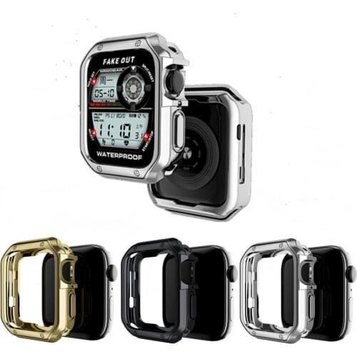 Shock-Resist Armor Shield for Apple Watch 42mm 38mm 40mm 44mm Soft TPU Case Cover for iWatch Series1 2 3 4 5 6SE Frame Protector