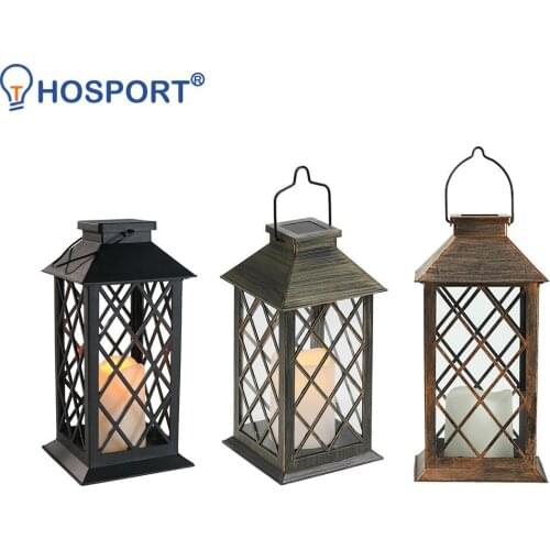 Retro Lantern Candle Twinkle Lamp LED Solar Light Waterproof Outdoor Garden Hanging Decoration Solar Powered Lamp
