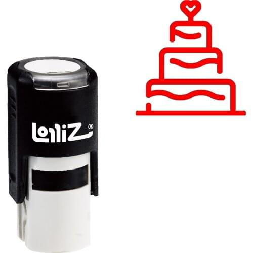 LolliZ Cake Self-Inking Rubber Stamp - Modern Symbol Series