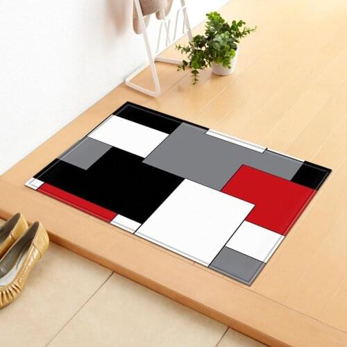 Nordic Geometric Carpet Indoor Entrance Doormat Floor Carpet Anti-slip Absorbent Kitchen Rugs Bathroom Mat for Home Decorative
