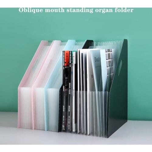 Student portable A4 organ bag office file storage standing retractable 13 mezzanine expanding-file-folder Desktop paper sorting