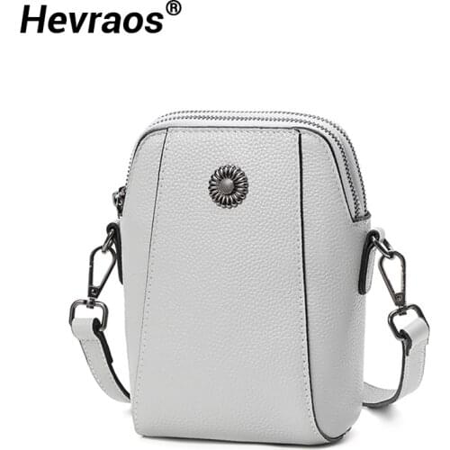 100% Genuine Leather Bags Women Designer Luxury Handbag Purse Ladies Crossbody Bags Female Casual Gray Shoulder Messenger Bags