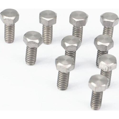 LOT10 1/4" ANSI/ASME x15mm GR2 Ti Titanium Hex Head Screw Bolts Anti Acid Corrosion