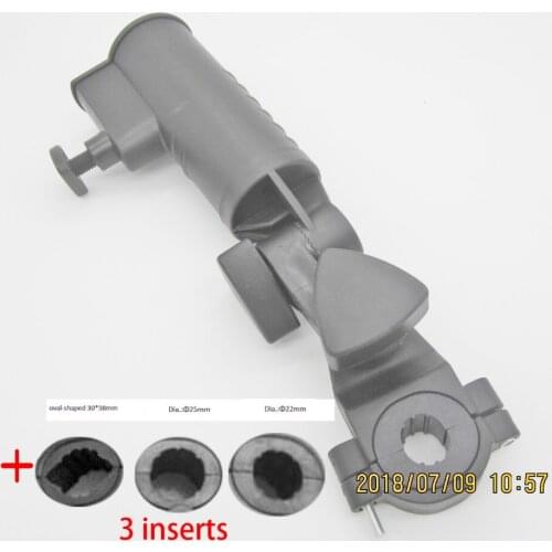 Plastic material universal adjustment golf car or trolley umbrella holder