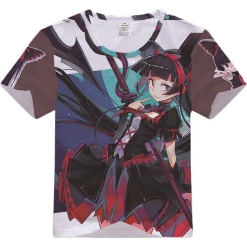 Gate: Jieitai Kanochi Nite Kaku Tatakaeri Rory Mercury T-shirt Tshirt Cosplay Costume Men Women Casual Short Sleeve Tees Tops