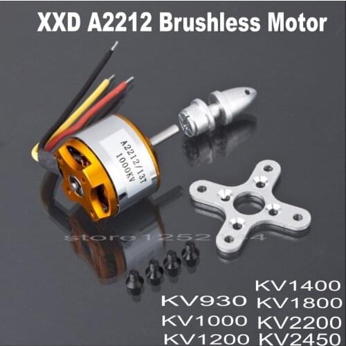 High Quality XXD Brushless Motor A2212 KV930 KV1000 KV1200 KV1400 KV1800 KV2200 KV2450 Motor for RC Airplane Multicopter