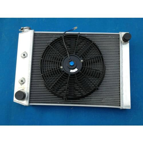 High Performance Aluminum Radiator +Fan 1972-1982 For FORD Cortina 6 cylinder TC TD TE TF AT 72 73 74 75 76 77 78 79 80 81 82