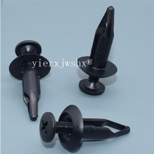 Yierxjwshx 6.5mm Car Bumper Fender Fastener for Chrysler Ford Mondeo Fiesta Focus Auto Plastic Screw Rivet Fixing Clip Cover