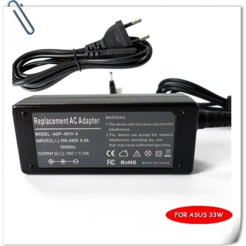 Laptop Charger AC Adapter cargador For Asus VivoBook X200LA-CT029H X102BA-BH41T X202E-BH91T X200LA-DH31T carregador notebook 33w