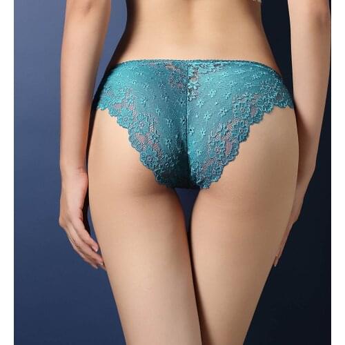 Womens Lace Panties Plus Size Underwear Sexy Lingerie Low Waist Seamless Briefs Female Sexy Lace Thongs G string Underpants 2XL