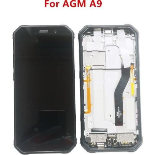 New Original For AGM A9 LCD Display With Frame+Touch Screen Digitizer Assembly Replacement Glass Repair Tools + Usb Board