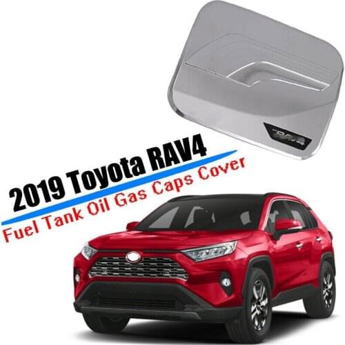 1pcs ABS Chrome Oil Fuel Tank Cap Cover Trim For Toyota RAV4 2019 - 2020