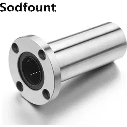 1pc LMF6LUU LMF8LUU LMF10LUU LMF12LUU LMF13LUU LMF16LUU LMF20LUU 8mm flange linear ball bearing for 8mm linear shaft CNC parts