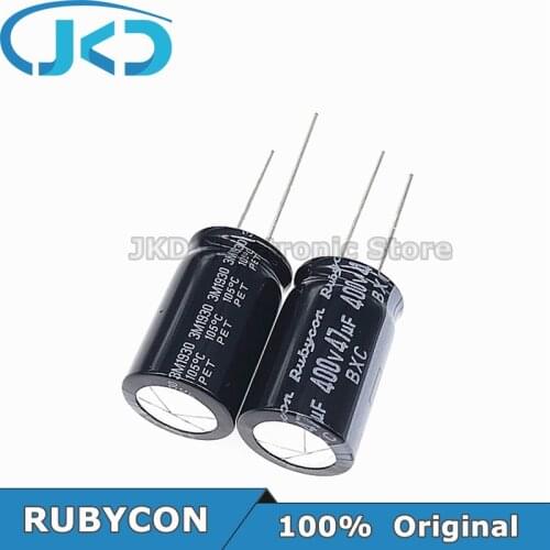 10pcs/20pcs RUBYCON 47UF 400V 16*25mm 105℃ 47UF400V 400V47UF 16x25mm Aluminum Electrolytic Capacitor