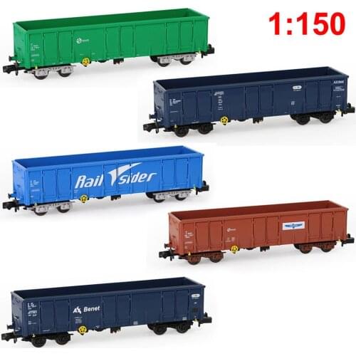 2pcs N Scale 1:160 40ft Gondola Car High-side Railway Wagons Model Train Container Carriage Freight Car C15013P