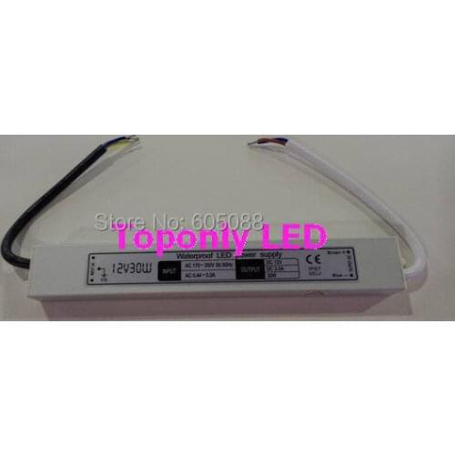 2016 new IP67 30w waterproof led driver DC12v 24v output led power supply with aluminum shell CE&ROHS 50pcs/lot free shipping