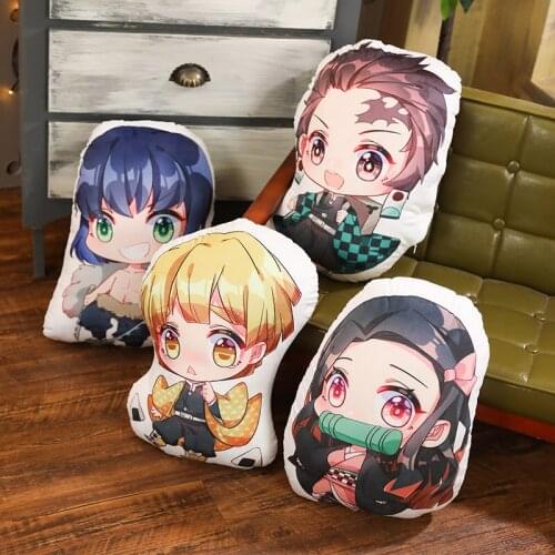 48cm Hot Anime Comic Demon Slayer Kamado Tanjirou Kamado Nezuko Agatsuma Zenitsu Rengoku Kyoujurou Soft Plush Pillow Doll Toys