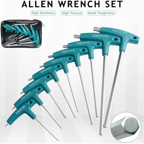6/9 PCS Allen Key Hex Wrench Set Flathead T-Handle Spanner Hex Wrench Hand Tools Socket T-Handle Screws Hardware