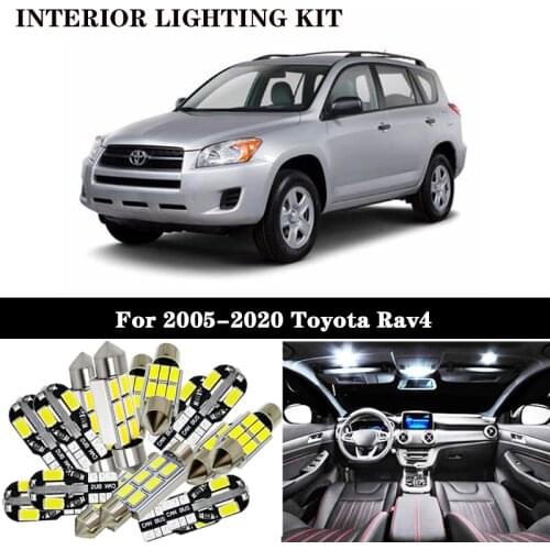 8Pcs White Canbus led Car interior lights Package Kit for Toyota Rav4 RAV 4 RAV-4 2005-2017 2018 2019 2020 led interior lights