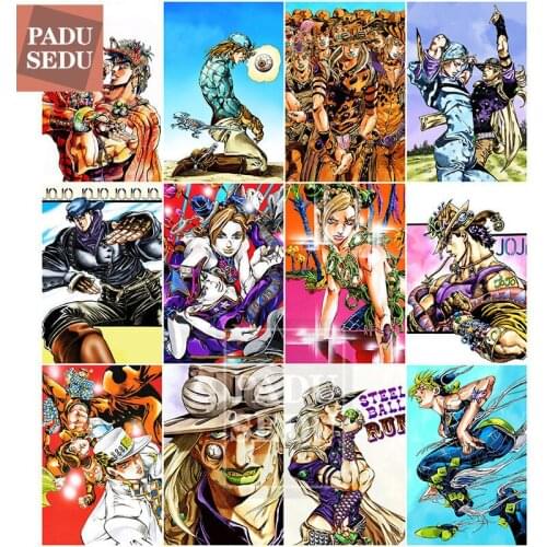 Anime Poster Embroidery 5D Diamond Painting Jojos Bizarre Adventure Cross Stitch Pictures Full Square Handmade Wall Decor Gifts