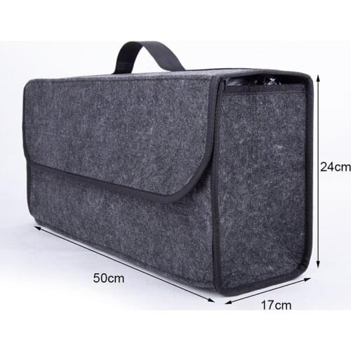 Car Toolbox Car soft Felt Storage Box Trunk Bag Vehicle Tool Organizer Bag Carpet Folding Automobile Interior Accessories