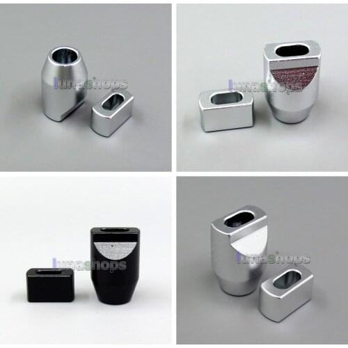 Full Metal Headphone Audio Y Splitter Adapter For Pure Silver Flat DIY Custom Cable Dia:3mm*6mm/2.8mm*5.8mm LN006277