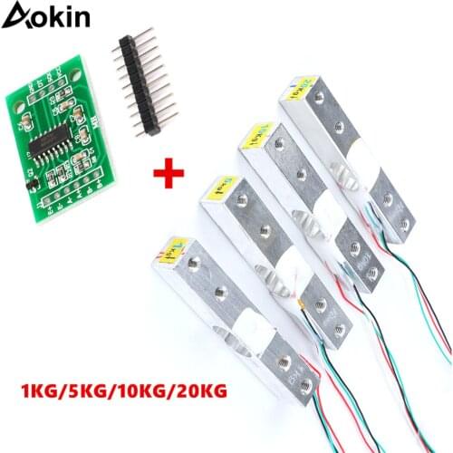 Load Cell Weight Sensor 1KG 5KG 10KG 20KG HX711 Module Electronic Scale Aluminum Alloy Weighing Pressure Sensor