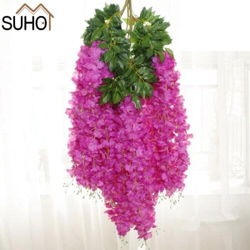12Pcs/Bunch Artificial Clove Flower Vines Garland Garden Hanging Rattan Dried Flower Plant Vine Home Wedding Party Event Decor