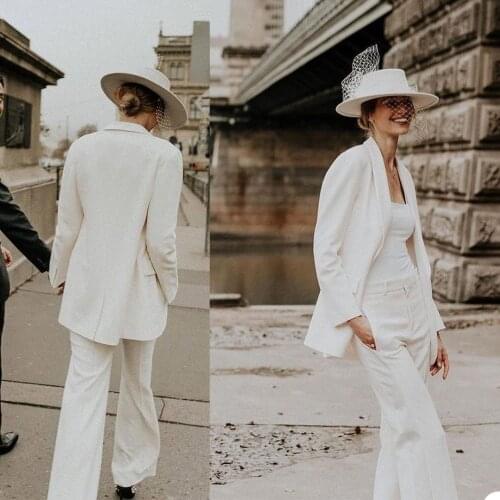 Classic Shawl Lapel Women Suits Custom Made Streetwear Blazer Wedding Bridal Party Prom Marriage 2 Pieces Pants Jacket