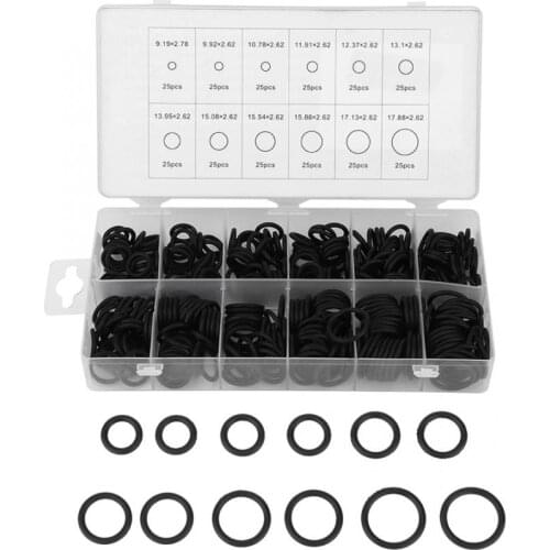 300Pcs 12 Size Large NBR O Ring Set Sealing Ring Nitrile Rubber Gasket Washer Spacer Assortment Kit For Plumbing Garage Workshop