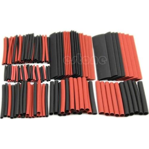150pcs 2:1 Polyolefin Heat Shrink Tubing Tube Sleeving Wire Wrap Cable Kit Hot