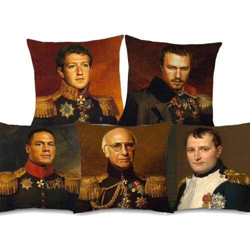 Barack Obama Robert Pattinson Cushion Covers Hand Paint John Cena Heath Ledger Charlie Sheen Cushion Cover Linen Pillow Case