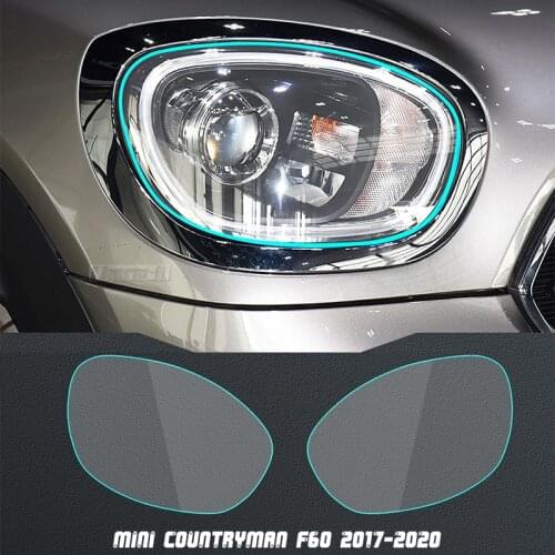 New Car LH+RH Smoke TPU Headlights Protective Precut Film Sticker Cover Trim Fit For Mini Countryman F60 2017
