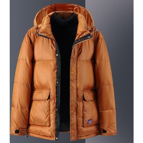 New Winter 2020 Large Oversize Cool Korean Casual Light Mens Down Jacket Parka Bright Face Thicken Warm Coat Waterproof Clothes