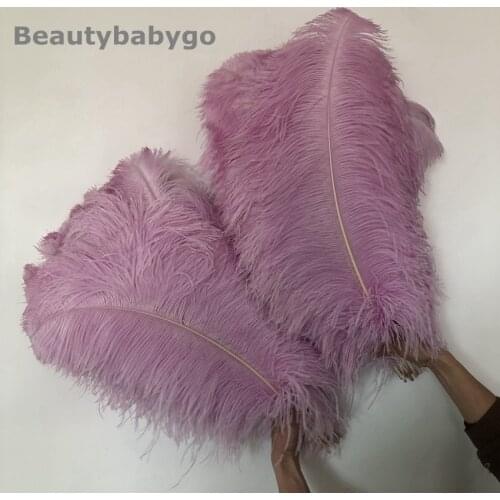 Wholesale High Quality Light Purple ostrich feathers 70-75CM 25pcs DIY Party/wedding Decoration Plumes and feathers for crafts