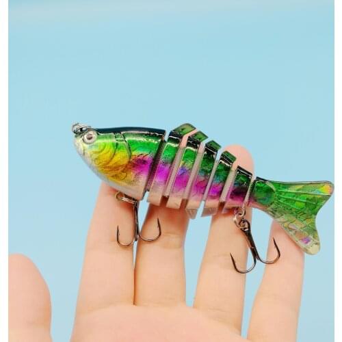 HOOFISH 1Pcs 13-Segments Fishing Lure 46g/26g/20g/13g/9.5g Plastic Bait Artificial Fishing Wobbler Tools with 3X Strengthen Hook