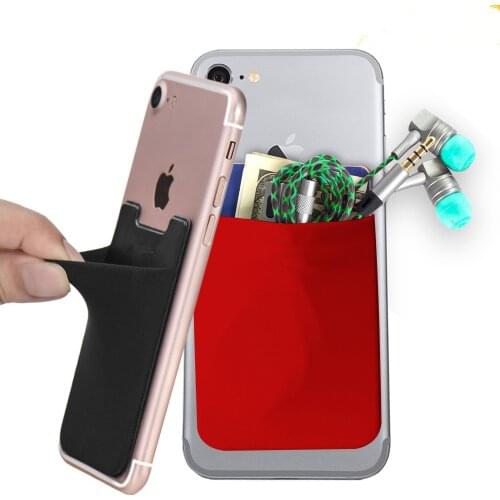Removable Phone Stick-on Universal Case Slim Pocket Credit Mini Pouch Card Holder Adhesive Wallet Phone Back