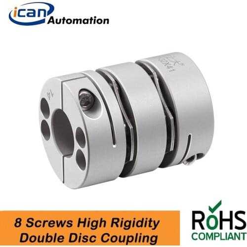Motor Connector GLB Aluminum Alloy 8 Screws Double Disc Dc Motor Shaft Adapter