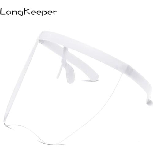 Vintage Retro Shield Visor Sunglasses Women Men 2020 Oversized Windproof Glasses One Piece Big Frame Goggles Sun Glasses