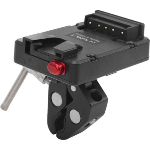 V-Lock Mount Battery Power Supply Plate Adapter D-Tap Output with Super Clamp for V Mount Camera Battery Photographic Equipment